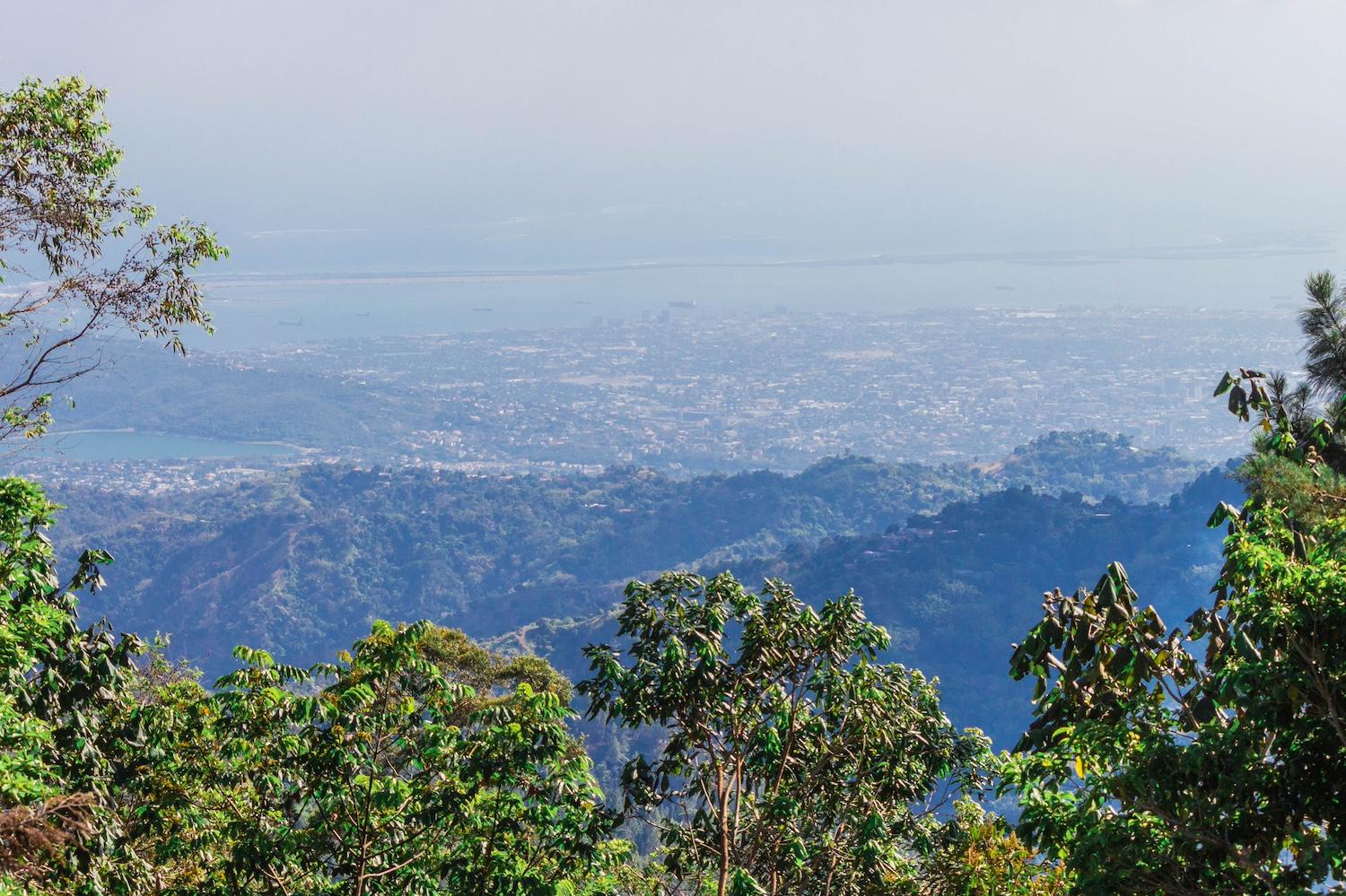 View from the mountains in Blue and John Crow Mountains National Park.